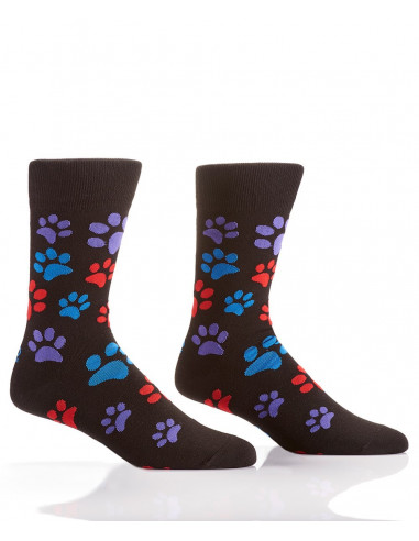 Men's Crew Sock, Paw Pads