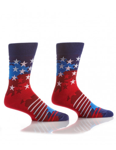 Men's Crew Sock, Stars & Stripes