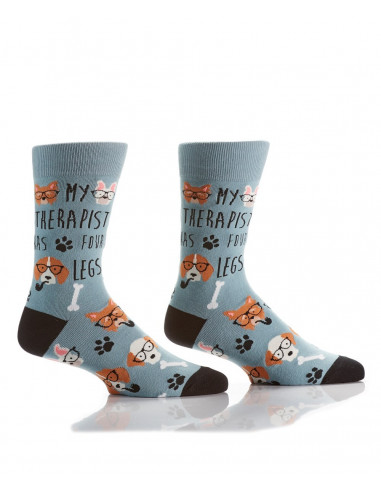 Men's Crew Sock,  Dogs Therapist