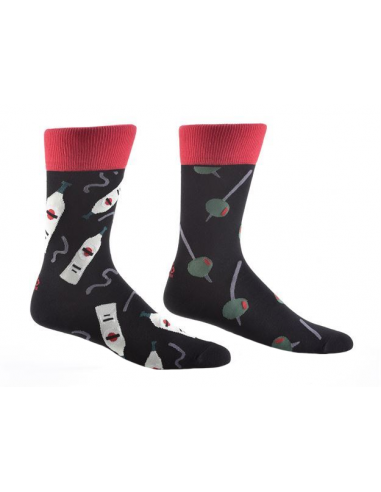 Men's Crew Sock, Martini & Olives