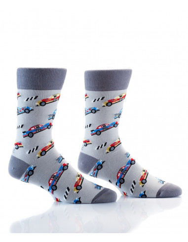 Men's Crew Sock, Racing Car