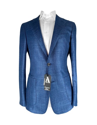 AE-ZEGNA CASHMERE & SILK MELANGE-BLUE