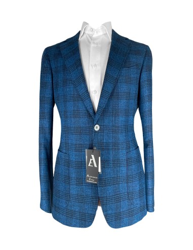 AE-CARLO BARBERA- BLUE ON BLACK GLENPLAID