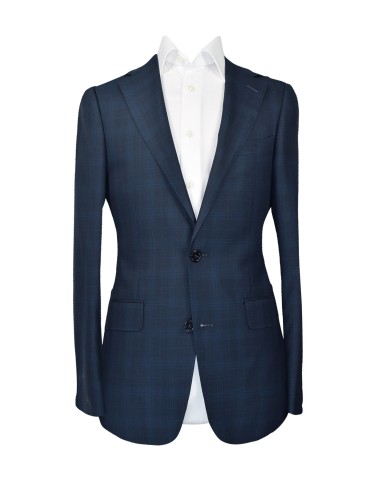 ZEGNA - DEEP TEAL BLUE PLAID