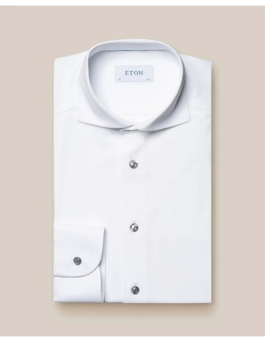 WHITE FOUR-WAY STRETCH SHIRT – GREY DETAILS